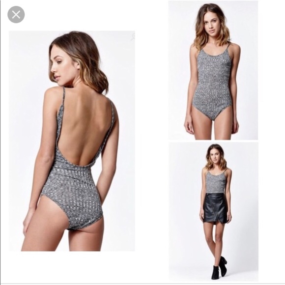La Hearts Tops - LA Hearts Medium Ribbed Bodysuit Tank